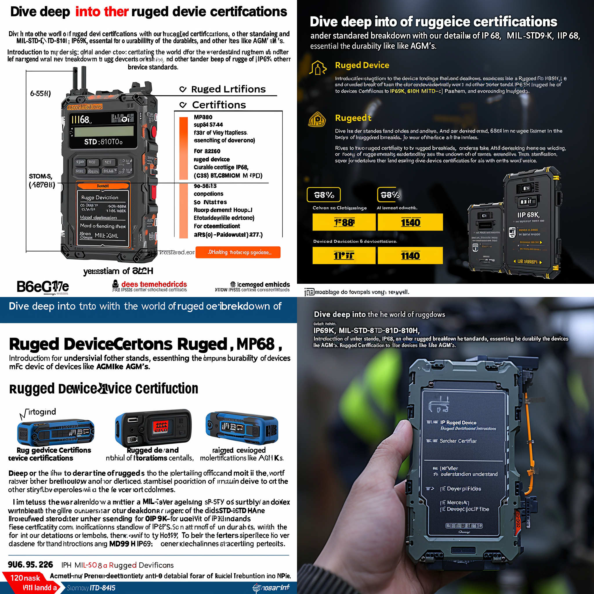 Decoding Ruggedness: In-Depth Look at IP68, IP69K, MIL-STD-810H, and M