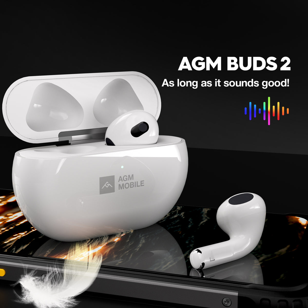 AGM Buds | Long lasting Battery | Light and Comfortable | Touch control