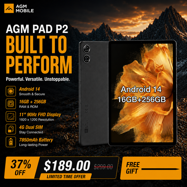 AGM PAD P2 | 4G LTE | Light & Thin | Widevine L1 | Powerful Chipset | Android 14