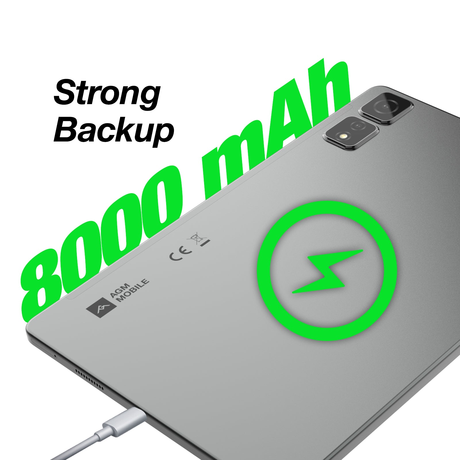 AGM PAD T2 | 500 Nits Brightness|11"FHD+|256GB|MTK G91 Processor|Android 14|8000mAh Battery