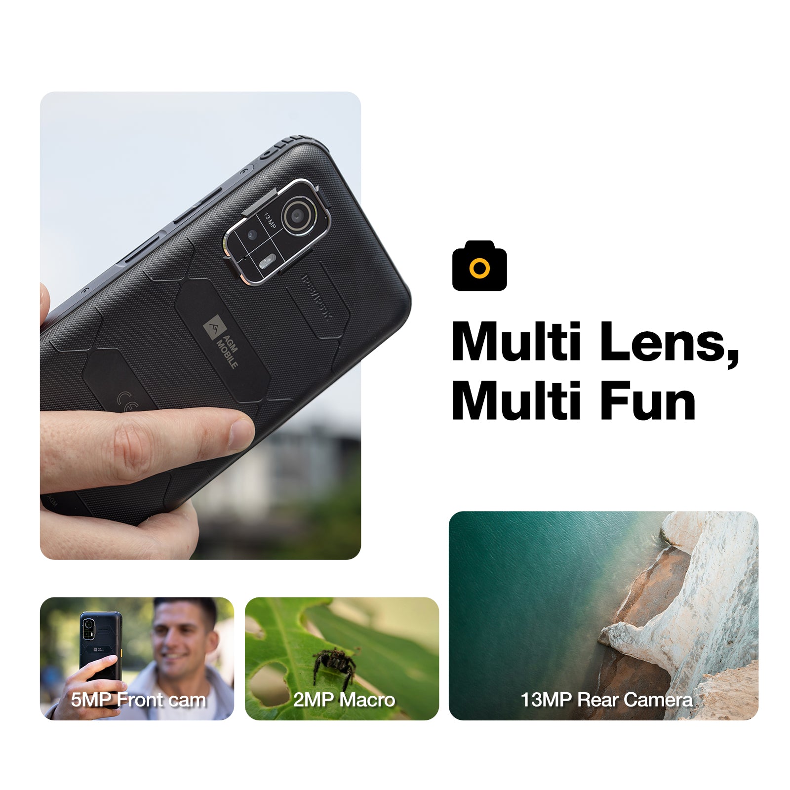 AGM H Max | Rugged | 10000 mAh Battery | 8GB+256GB | 90Hz Display | 4G Dual SIM | Android 14