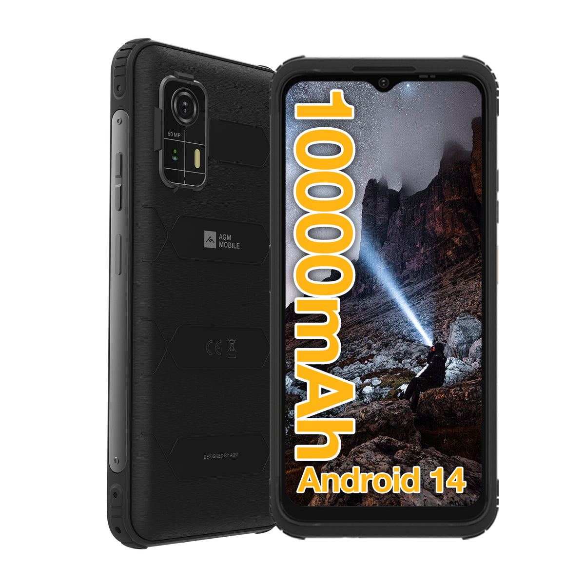 AGM H Max | Rugged | 10000 mAh Battery | 8GB+256GB | 90Hz Display | 4G Dual SIM | Android 14