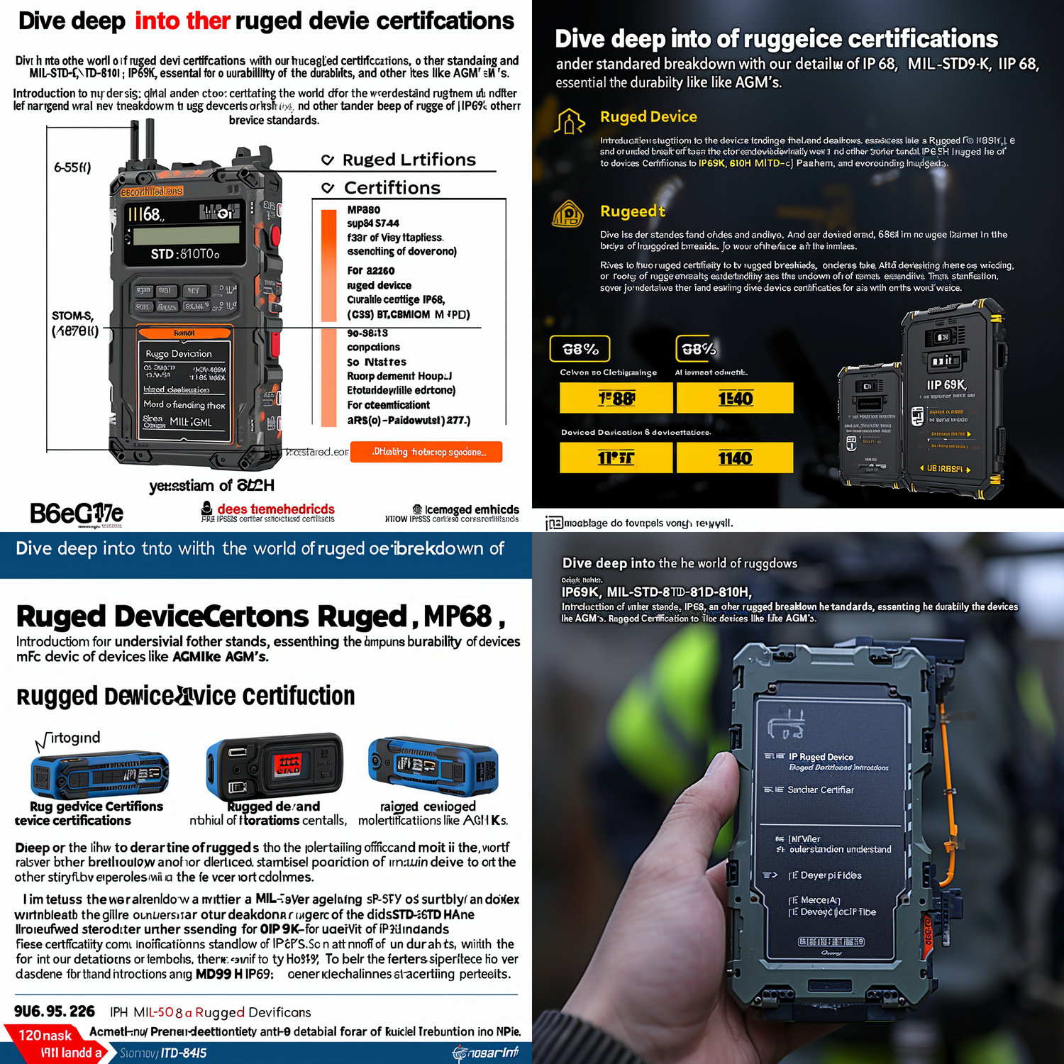 Decoding Ruggedness: In-Depth Look at IP68, IP69K, MIL-STD-810H, and More