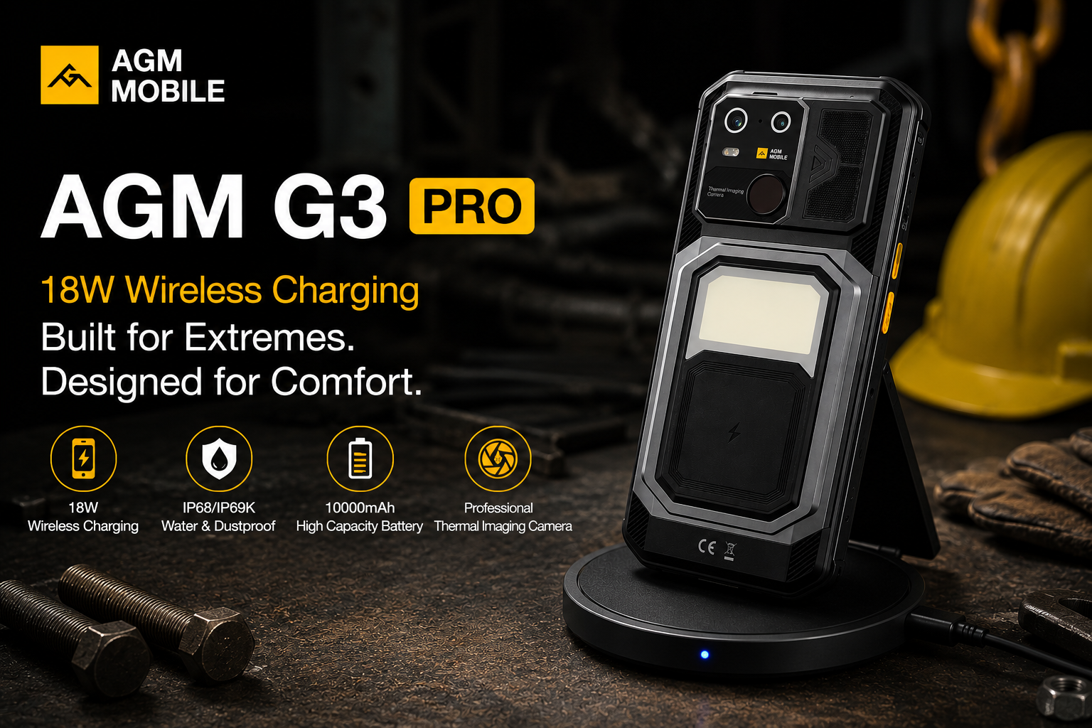 AGM G3 Pro Redefines Rugged Smartphones with 18W Wireless Charging