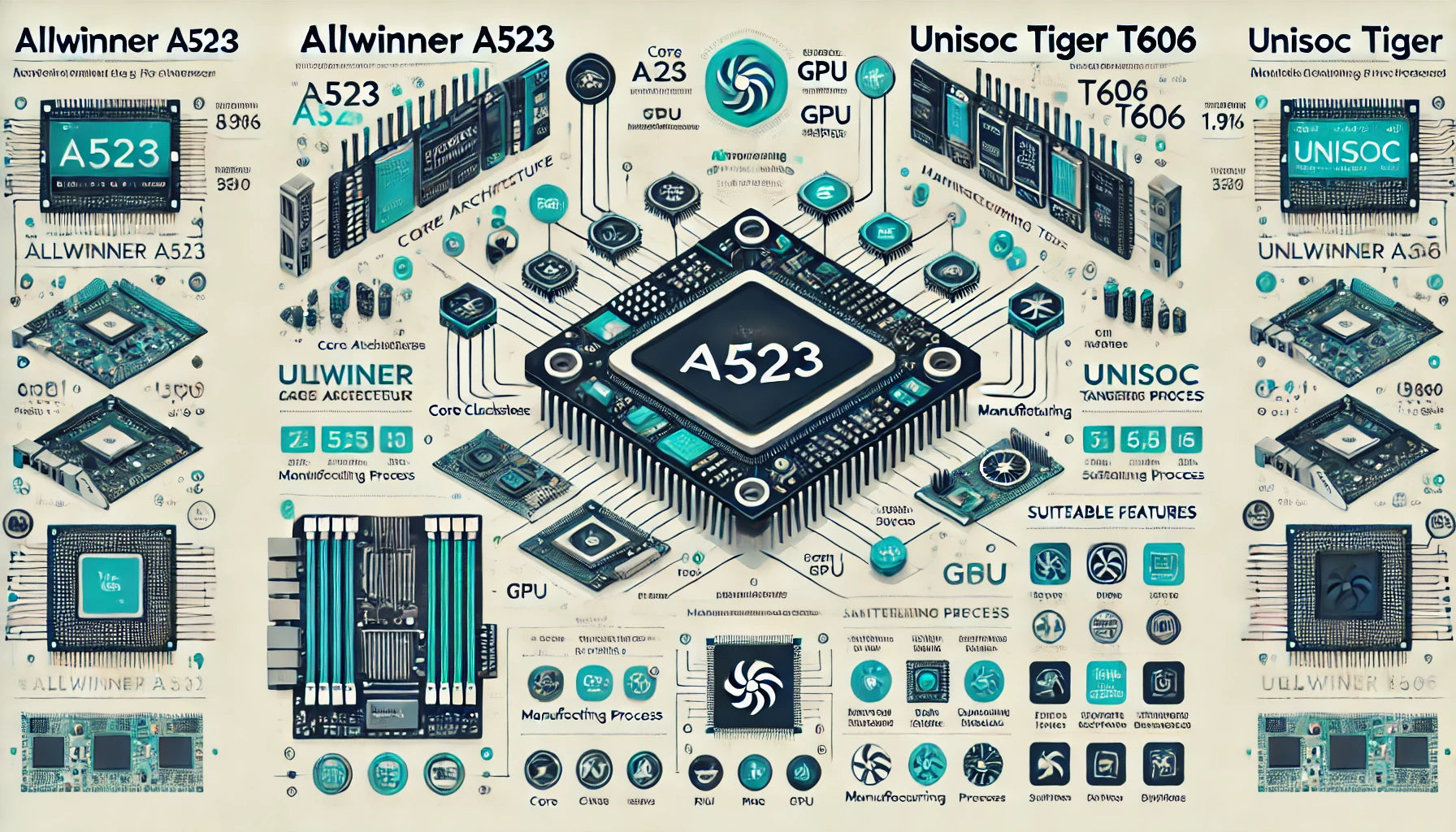 Alwinner Comparison Analysis: Allwinner A523 vs Unisoc Tiger T606