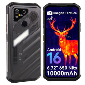 AGM X7 Pro | Smartphone Robusto con Imágenes Térmicas | Resolución Térmica de 512×384 | 6GB+256GB | Batería de 10000mAh | IP68/IP69K | Carga Inalámbrica | Android 16 | eSIM