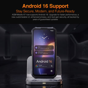 Pre-Order | AGM X7 | 5G Rugged Smartphone | 10000mAh Battery | 120Hz FHD+ Display | IP68/IP69K | Wireless Charging | Android 16 | eSIM
