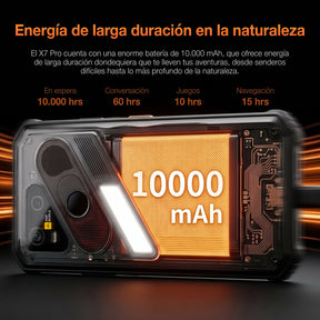 AGM X7 Pro | Smartphone Robusto con Imágenes Térmicas | Resolución Térmica de 512×384 | 6GB+256GB | Batería de 10000mAh | IP68/IP69K | Carga Inalámbrica | Android 16 | eSIM