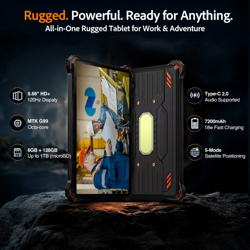 AGM PAD P3 | 8.68" Compact Rugged Tablet | Helio G99 | IP68/IP69K | Waterproof | 120Hz Display | eSIM | Android 16
