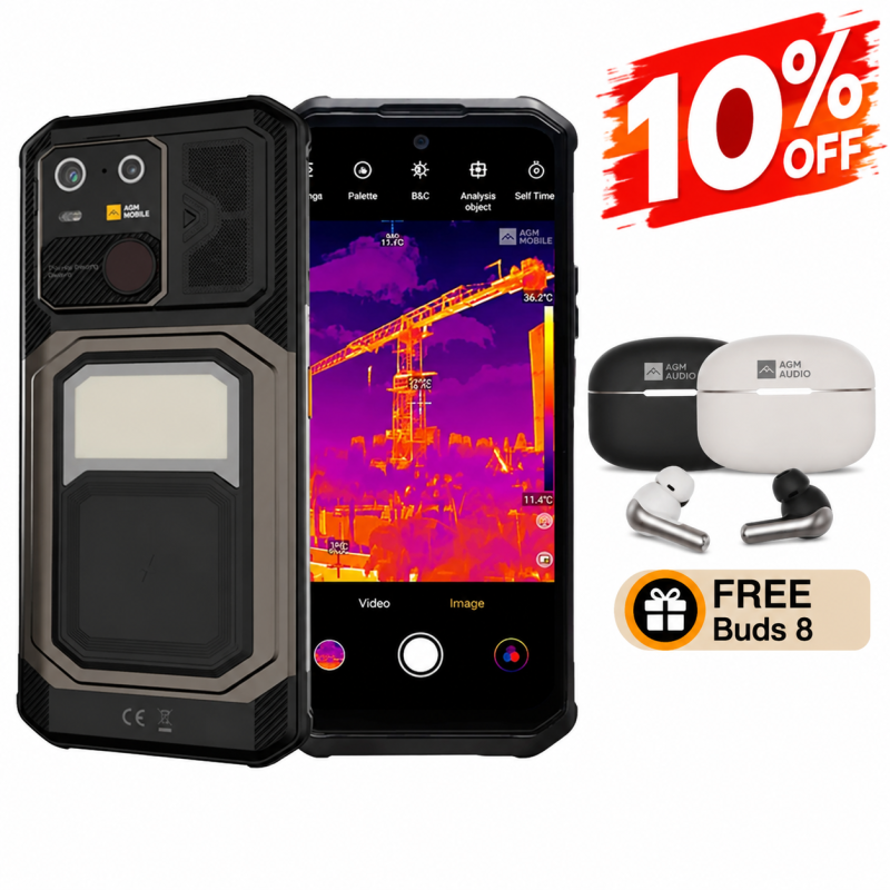 AGM G3 PRO | Thermal Imaging Rugged Smartphone | 12GB+512GB | 10000mAh Battery | 5W Speaker 116dB | 120Hz Display | MIL-STD-810H | Wireless Charging