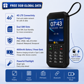Pre-Order | AGM M11 | 4G Hotspot Phone｜Portable WiFi Hotspot｜4000mAh Battery｜IP68/IP69K Waterproof｜Wired Reverse Charging｜FM Radio｜3.5mm Jack