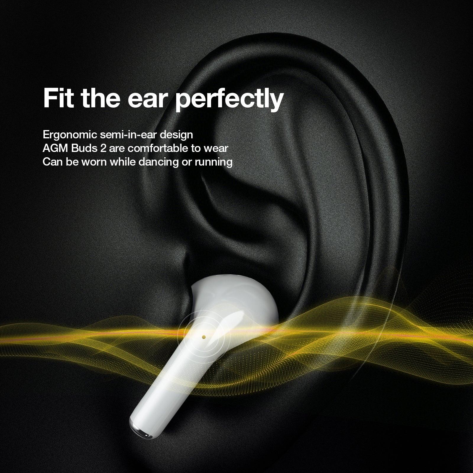 AGM Buds | Long lasting Battery | Light and Comfortable | Touch control