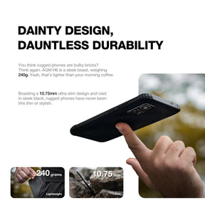 AGM H6 | Ultra-Thin | Rugged | 8GB RAM + 8GB Virtual Expanded RAM + 256GB ROM | 6.56-inch 90Hz Display | Android 13