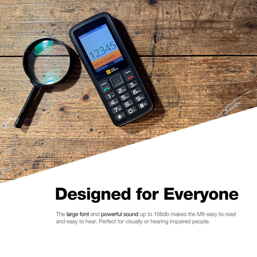 AGM M9 | Rugged | 2G | Ergonomic | User Friendly | Fast Dial | Dual SI