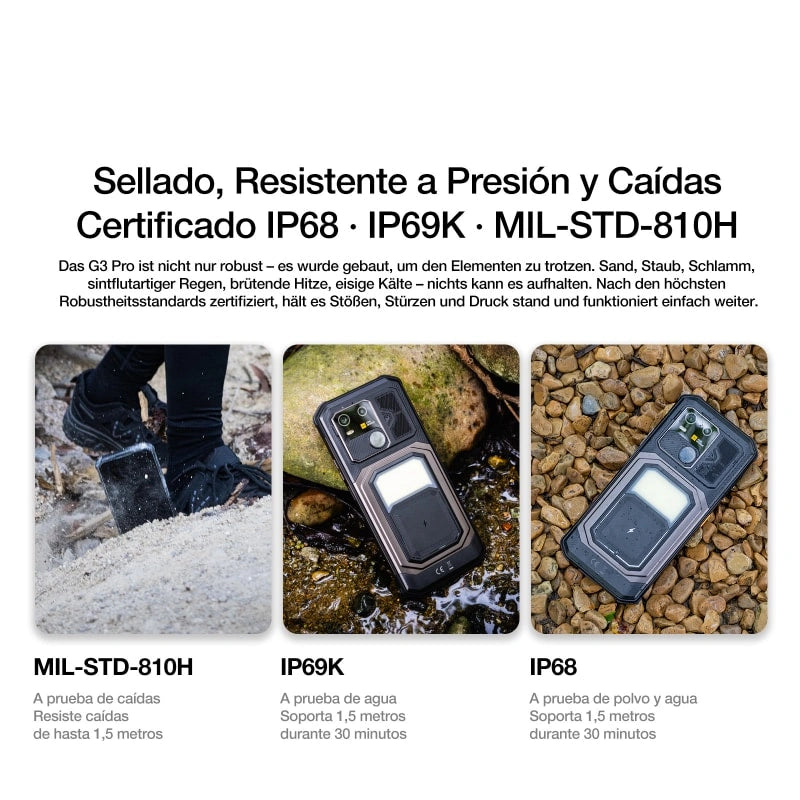 AGM G3 PRO | Teléfono Inteligente Resistente con Cámara Térmica | 12GB+512GB | Batería 10000mAh | Pantalla 120Hz | MIL-STD-810H