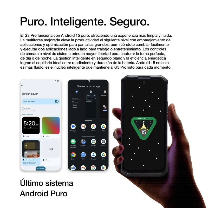 AGM G3 PRO | Teléfono Inteligente Resistente con Cámara Térmica | 12GB+512GB | Batería 10000mAh | Pantalla 120Hz | MIL-STD-810H