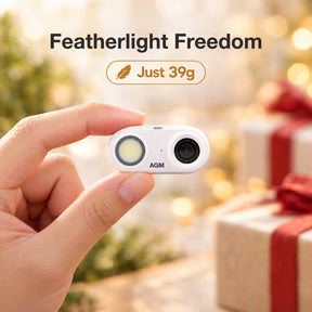 Pre-Order | AGM CAM 1 | 2K Mini Action Camera | 39g Ultra-Light | IP68/IP69K Waterproof | Built-in LED Light | Magnetic Mount | 1.45-inch Display