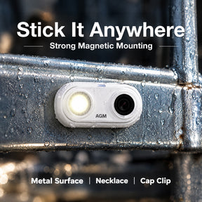 Pre-Order | AGM CAM 1 | 2K Mini Action Camera | 39g Ultra-Light | IP68/IP69K Waterproof | Built-in LED Light | Magnetic Mount | 1.45-inch Display