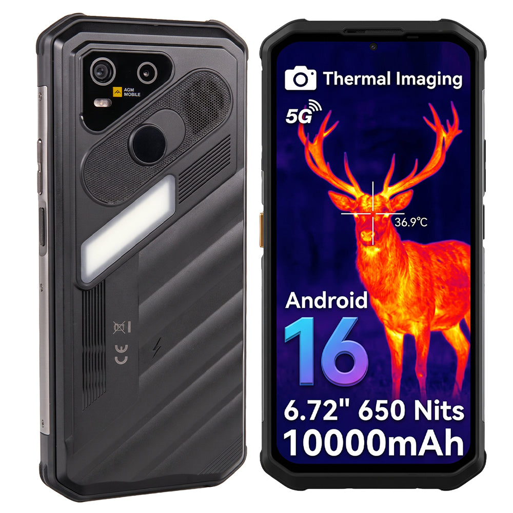 Pre-Order | AGM X7 Pro | Thermal Imaging Rugged Smartphone | 512×384 Thermal Resolution | 6GB+256GB | 10000mAh Battery | IP68/IP69K | Wireless Charging | Android 16 | eSIM