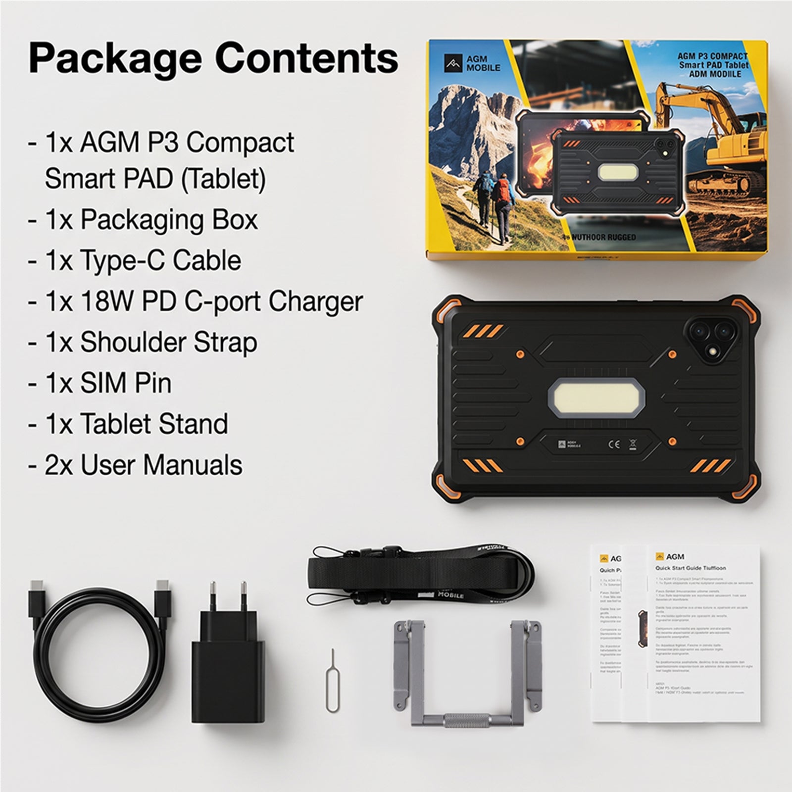 AGM P3 COMPACT 8.68型 SIMフリー タブレット AGM PAD P3 Rugged Tablet | 8.68