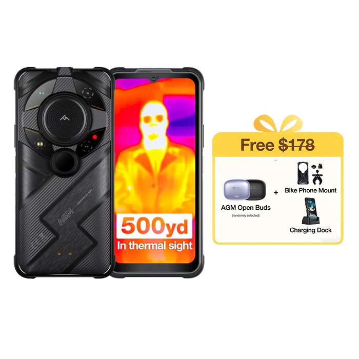 AGM G2 Guardian | 5G Unlocked Rugged Smartphone | Thermal Monocular Long Detection Range: 500m/yd | 10 mm Objective Lens