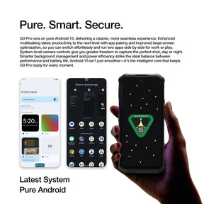 Pre-Sale | AGM G3 | Rugged Smartphone | 12GB+512GB | 10000mAh Battery | 5W Speaker 116dB  | 50MP Front Camera | 120Hz Display | IP68 IP69K | Wireless Charging