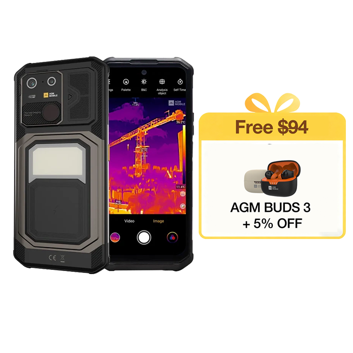 AGM G3 PRO | Thermal Imaging Rugged Smartphone | 12GB+512GB | 10000mAh Battery | 5W Speaker 116dB | 120Hz Display | MIL-STD-810H