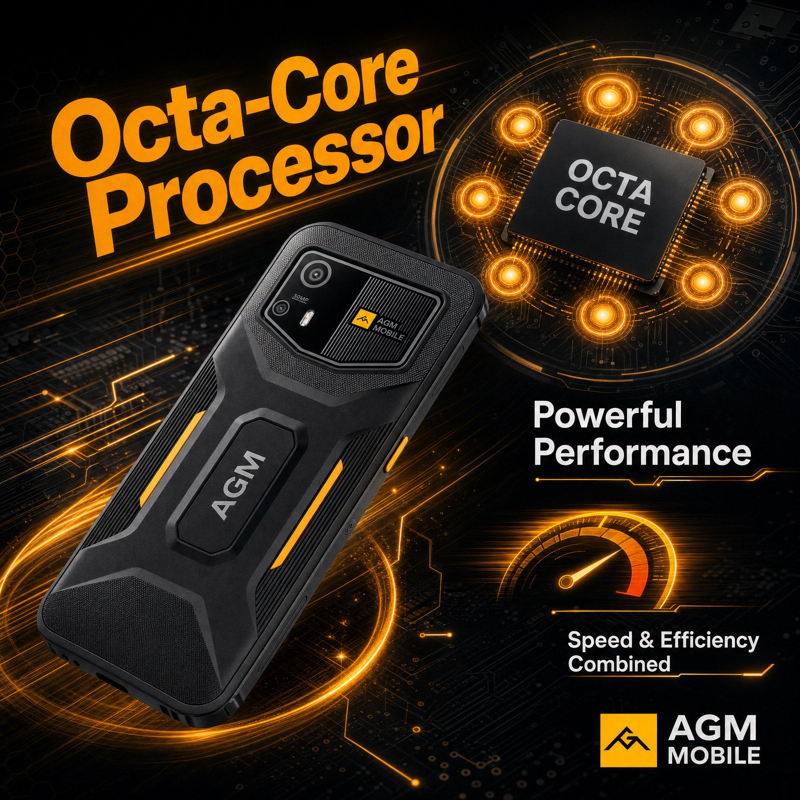 Pre-order | AGM H6 Pro | Slim Rugged Smartphone | 6.56-inch HD+ Display | 50MP Camera | 5000mAh Battery | IP68/IP69K | Android 16 | NFC