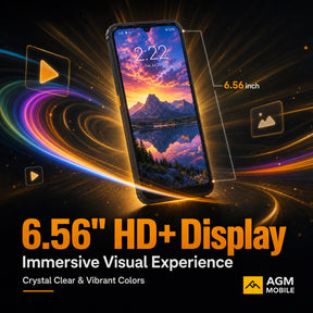 Pre-order | AGM H6 Pro | Slim Rugged Smartphone | 6.56-inch HD+ Display | 50MP Camera | 5000mAh Battery | IP68/IP69K | Android 16 | NFC