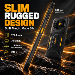 Pre-order | AGM H6 Pro | Slim Rugged Smartphone | 6.56-inch HD+ Display | 50MP Camera | 5000mAh Battery | IP68/IP69K | Android 16 | NFC