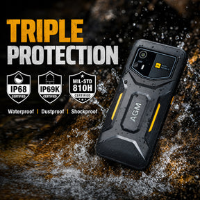 Pre-order | AGM H6 Pro | Slim Rugged Smartphone | 6.56-inch HD+ Display | 50MP Camera | 5000mAh Battery | IP68/IP69K | Android 16 | NFC