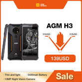 AGM H3 | Entsperrtes robustes Smartphone | Wasserdichtes, langlebiges, robustes Telefon | Hochtemperaturbeständigkeit