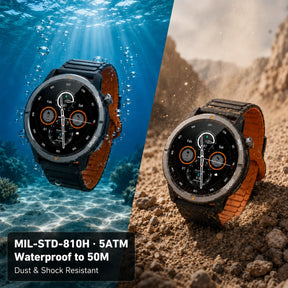 AGM Legion 2026 | Rugged Smartwatch with Magnetic Strap | AMOLED | GPS | Bluetooth Calling | 5ATM