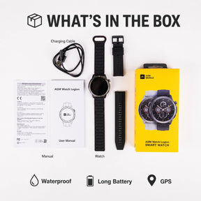AGM Legion 2026 | Rugged Smartwatch with Magnetic Strap | AMOLED | GPS | Bluetooth Calling | 5ATM