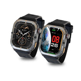 AGM Legion 3 | Smart Watch | OLED Display | 500mAh Battery| Bluetooth Call | Heart Rate Monitor | 5ATM Waterproof | LED Flashlight | Square Rugged Sport Watch