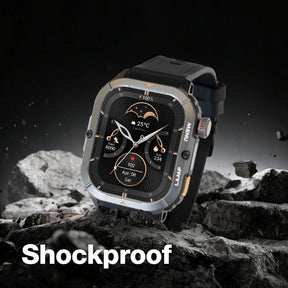 AGM Legion 3 | Smart Watch | OLED Display | 500mAh Battery| Bluetooth Call | Heart Rate Monitor | 5ATM Waterproof | LED Flashlight | Square Rugged Sport Watch