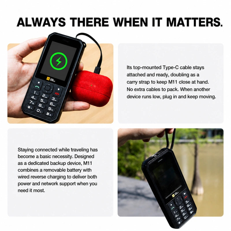 Pre-Order | AGM M11 | 4G Hotspot Phone｜Portable WiFi Hotspot｜4000mAh Battery｜IP68/IP69K Waterproof｜Wired Reverse Charging｜FM Radio｜3.5mm Jack