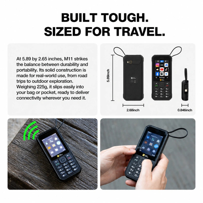 Pre-Order | AGM M11 | 4G Hotspot Phone｜Portable WiFi Hotspot｜4000mAh Battery｜IP68/IP69K Waterproof｜Wired Reverse Charging｜FM Radio｜3.5mm Jack