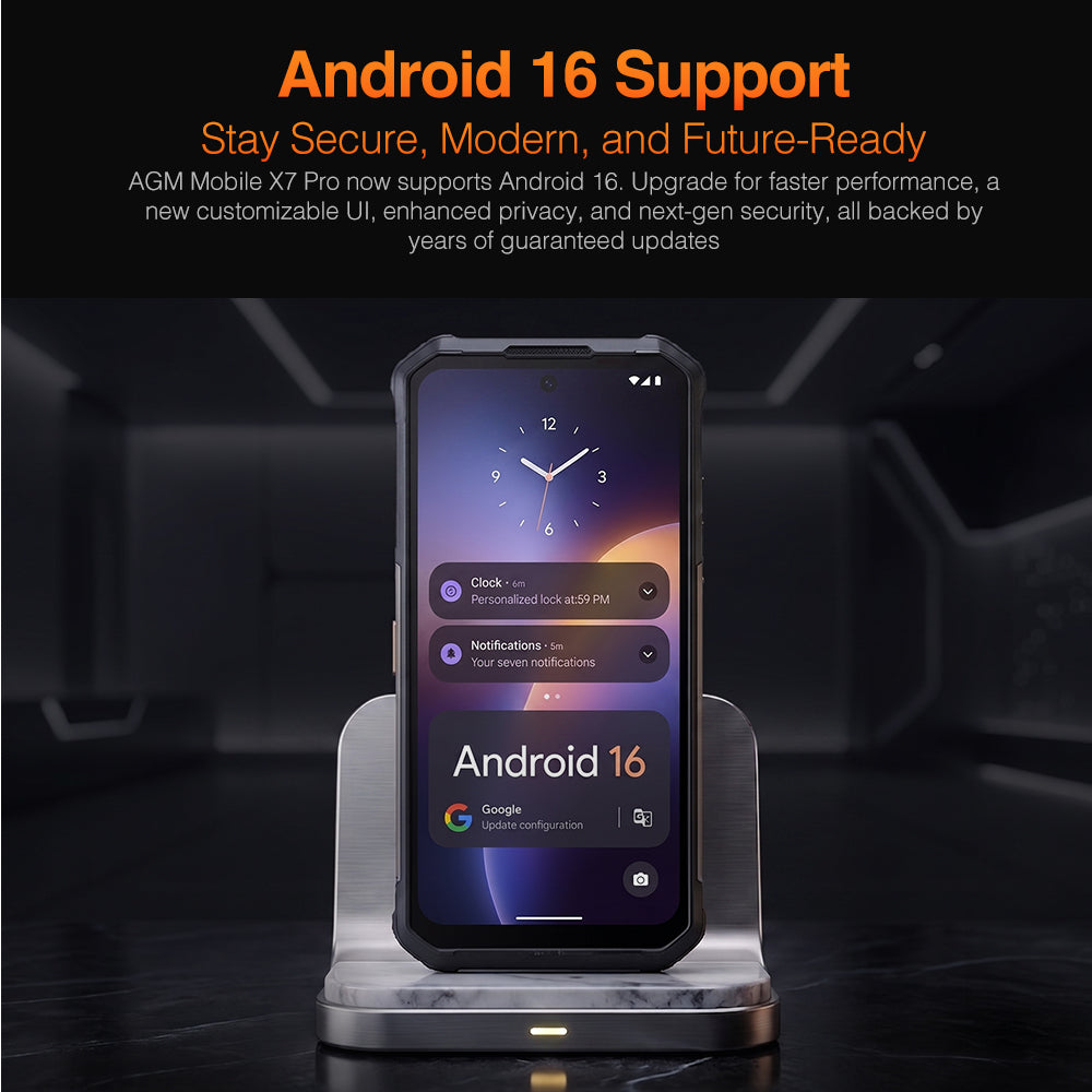 Pre-Order | AGM X7 Pro | Thermal Imaging Rugged Smartphone | 512×384 Thermal Resolution | 6GB+256GB | 10000mAh Battery | IP68/IP69K | Wireless Charging | Android 16 | eSIM
