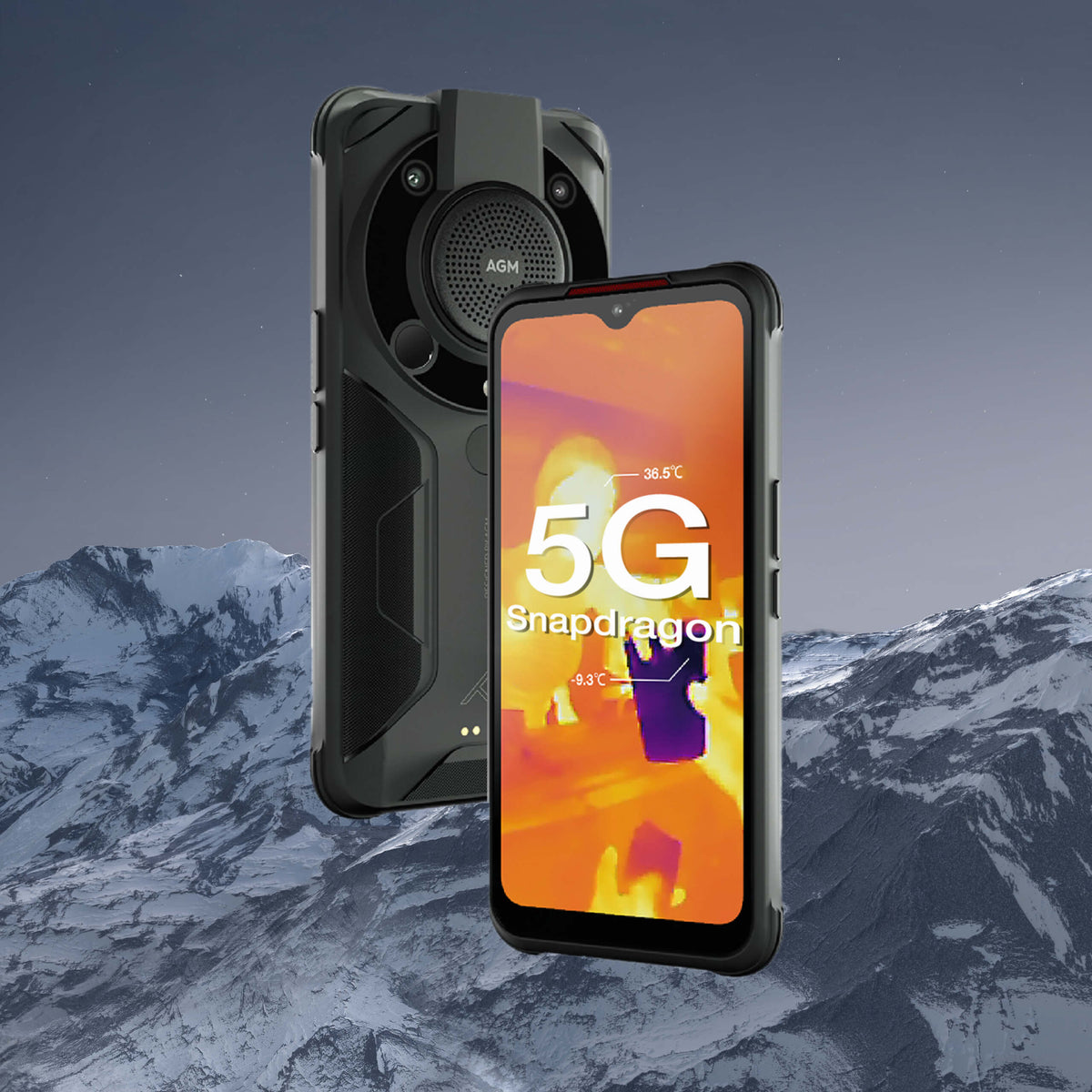 AGM Glory| 5G entsperrtes robustes Smartphone | Kältebeständiger Akku | Quad-Rückfahrkameras mit Infrarot-LEDs