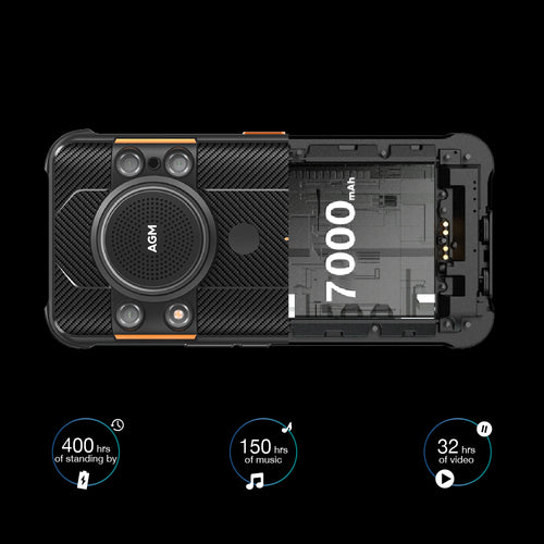 AGM H5 Android 12 Rugged Smartphone 109dB Loudest Speaker US W